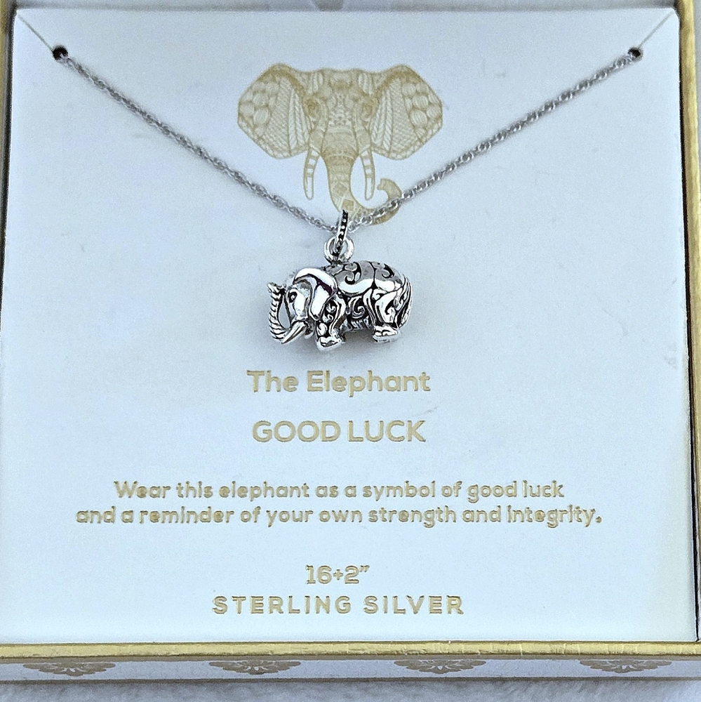 Annika Witt Sterling Silver🤍 Elephant🐘 Pendant Necklace - NIB - Picture 12 of 15